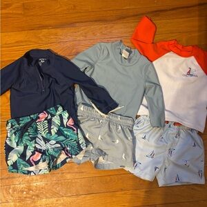 Carters Baby Boys Bathingsuit Sets with Rash Guards and Shorts 6M
